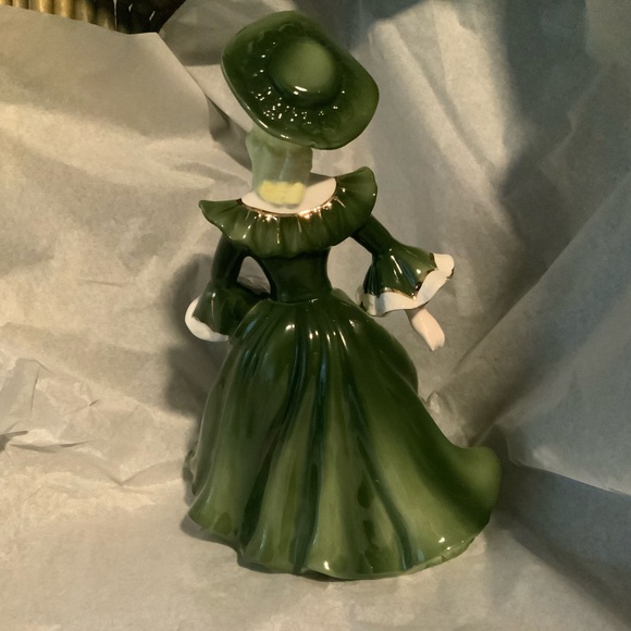 VINTAGE NAPCO JAPAN PORCELAIN BLONDE “LADY ANN” GREEN DRESS 8 1/2"H - A1874A - Picture 3 of 9